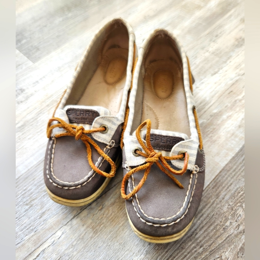 Sperry Women's Brown and Tan Boat Shoes
